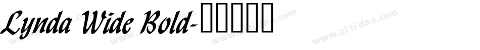 Lynda Wide Bold字体转换